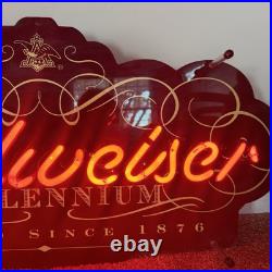 Vintage 1999 Budweiser Millennium Neon Light Up Sign Lightweight