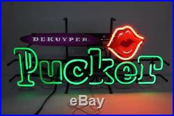 Vintage 2000 DeKuyper Pucker Watermelon Schnapps Neon Bar Sign Light RARE