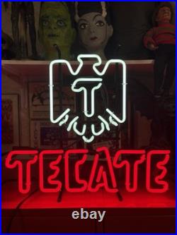 Vintage 2002 Tecate Beer Mexico Neon Sign Size 24 X 20 Man Cave Garage