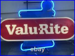 Vintage 31 Valu-Rite Pharmacy Advertising Everbrite Lighted Neon Sign