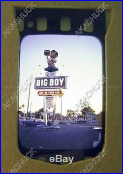 Vintage 35mm Slide BOB'S ELIAS BIG BOY Drive-In Restaurant NEON SIGN 1960 Mich
