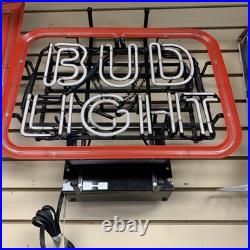 Vintage 80's Bud Light Beer Neon Sign. Tested And Works 20 x 27
