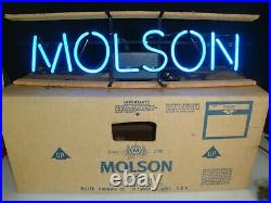 Vintage 90's MOLSON NEON Sign 27 x 6 x 6 (20 yrs old STILL IN BOX)
