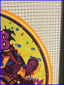 Vintage 90's Neon Black light Glow Michelob Dry Water Ski Tour Beer Tin Bar Sign