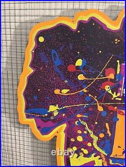 Vintage 90's Neon Black light Glow Michelob Dry Water Ski Tour Beer Tin Bar Sign