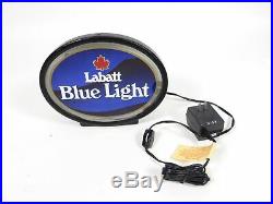 Vintage 9 Labatt Blue Light Neon Table Top/Wall Light Beer Sign