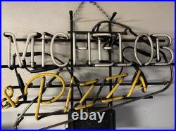 Vintage Advertising Michelob And Pizza Neon Beer Light Sign Man Cave LOCAL PICK