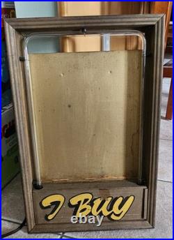 Vintage Advertising Neon Store Window Display Jeweler Pawn Shop Department Table