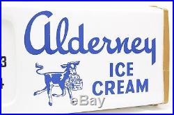 Vintage Alderney Ice Cream Clock Neon Sign Mulholland Harper PA Union Made RARE