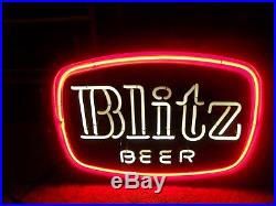 Vintage And Rare Gas Filled Neon Blitz Beer Sign