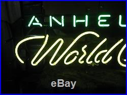 Vintage Anheuser World Select Neon Sign Rare Green & Yellow Neon Colors
