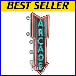 Vintage Arcade Marquee Sign Neon Print & LED Bulbs