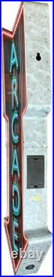 Vintage Arcade Marquee Sign Neon Print & LED Bulbs