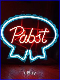 Vintage Authentic Pabst Blue Ribbon Beer Neon Sign