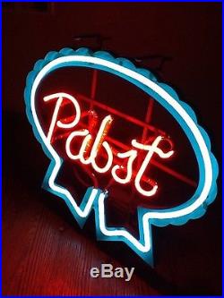Vintage Authentic Pabst Blue Ribbon Beer Neon Sign