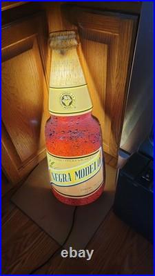 Vintage BEER Cerveza Negra Modelo Dark Ale Light Sign RARE 26.5