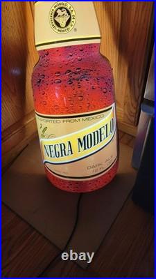 Vintage BEER Cerveza Negra Modelo Dark Ale Light Sign RARE 26.5
