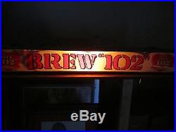 Vintage BREW 102 Lighted Can Sign Maier Brewing Los Angeles Not Neon Beer WORKS