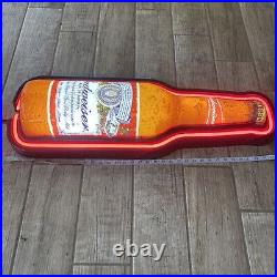 Vintage BUDWEISER Beer Bottle NEON Sign 35