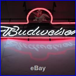 Vintage BUDWEISER Beer Sign NEON LIGHTED Large Bud USA Anheuser Busch LIGHT
