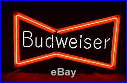 Vintage BUDWEISER Neon Bowtie Sign Perfect Working Condition FREE US 48 SHIPPING