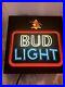 Vintage_BUD_LIGHT_Neon_Look_LIGHTED_Beer_Sign_Bar_Ad_BUDWEISER_Rare_Plastic_01_pnm