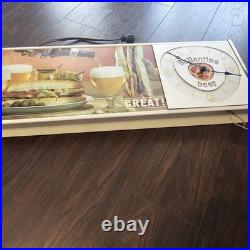 Vintage Ballantine Beer Lighted Clock with Advertising Sign Breweriana Neon Sign