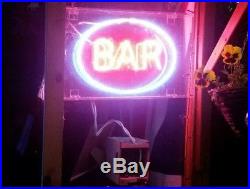 Vintage Bar neon sign. Man cave. Hotels