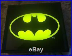 Vintage Batman Neon Light Up Display Sign Great Condition Free Button Shipfast