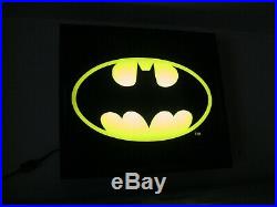 Vintage Batman Symbol Light Up Store Display Sign