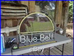 Vintage Blue Bell Ice Cream Neon Sign