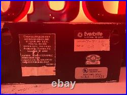 Vintage Bud Beer Light Up Sign Works 1991 Bar neon BUDWEISER bright red electric