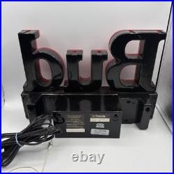 Vintage Bud Beer Light Up Sign Works 1991 Bar neon BUDWEISER bright red electric