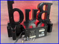Vintage Bud Beer Light Up Sign Works 1992 Bar neon BUDWEISER bright red electric