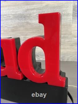 Vintage Bud Beer Light Up Sign Works 1992 Bar neon BUDWEISER bright red electric