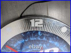 Vintage Bud Light Blue Neon Light Wall Clock Beer Bar Sign Mt. Vernon Neon