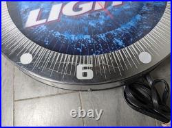Vintage Bud Light Blue Neon Light Wall Clock Beer Bar Sign Mt. Vernon Neon