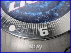 Vintage Bud Light Blue Neon Light Wall Clock Beer Bar Sign Mt. Vernon Neon