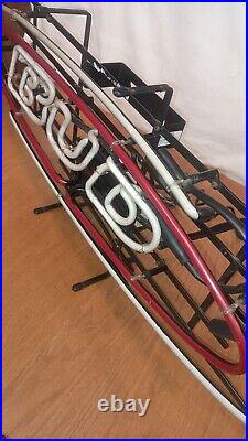 Vintage Bud Light Neon Sign Budweiser Bar Plaque Wall Hanger Man Cave Garage