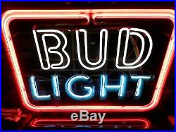 Vintage Bud Light Neon Sign Everbrite Electric Signs Inc. 1982