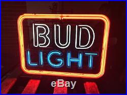 Vintage Bud Light Neon Sign Vintage Anhueser Busch 1970S ANTIQUE