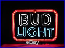 Vintage Bud Light Neon Sign Working Man Cave Store Front