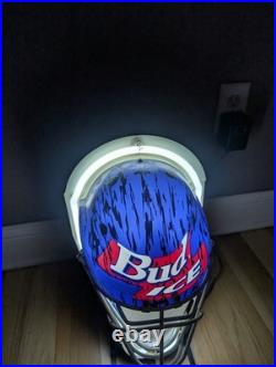 Vintage Budweiser Bud Ice Neon Beer Hockey NHL Sign 90s