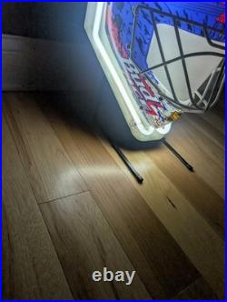 Vintage Budweiser Bud Ice Neon Beer Hockey NHL Sign 90s
