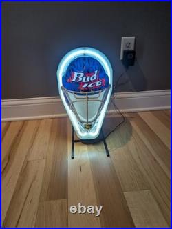 Vintage Budweiser Bud Ice Neon Beer Hockey NHL Sign 90s