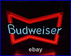 Vintage Budweiser Flashing Neon Sign Iconic Bowtie Logo (Works Great!)