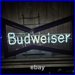 Vintage Budweiser Flashing Neon Sign Iconic Bowtie Logo (Works Great!)