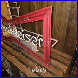 Vintage Budweiser Flashing Neon Sign Iconic Bowtie Logo (Works Great!)