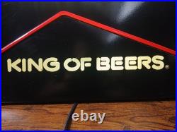 Vintage Budweiser King Of Beers Light Up Faux Neon Sign Classic