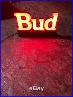 Vintage Budweiser Light Up Sign Neon